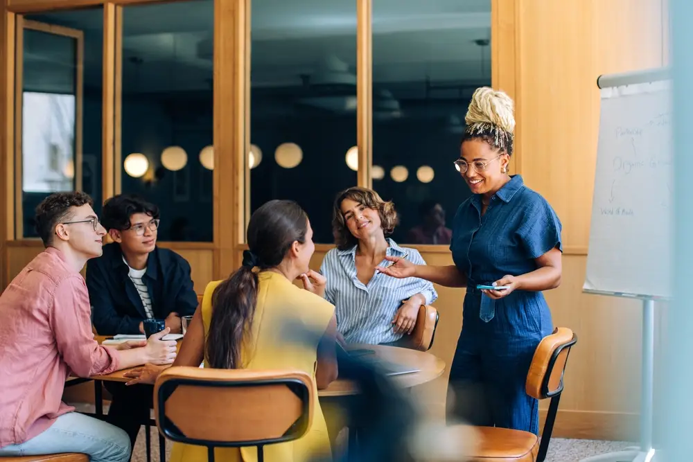 business professionals collaborating in a meeting